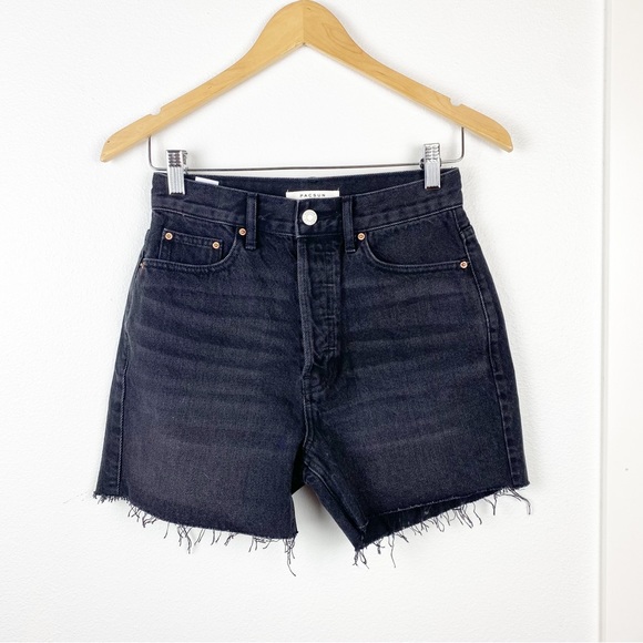 PacSun Pants - Pacsun 90's Girlfriend Black Denim Shorts sz 25